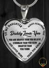 MY DAUGHTER, DADDY LOVES YOU - SILVER FINISHED HEART NECKLACE (BLACK ON TRANSPARENT) - podprintz.com