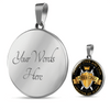 Son and Dad Through Thick and Thin - Silver Finished Circle Necklace (Father / Son) - podprintz.com