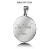 Father Daughter Best Friends Fist Bump (color)  - Silver Finished Circle Necklace - podprintz.com