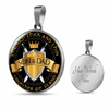 Son and Dad Through Thick and Thin - Silver Finished Circle Necklace (Father / Son) - podprintz.com