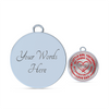 My Little Girl Forever, Love Dad - Silver Finished Circle Bangle Bracelet (Red on Transparent) - podprintz.com