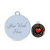 My Little Girl Forever, Love Dad (Yellowish Text) - Silver Finished Circle Bangle Bracelet - podprintz.com
