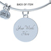LORD IS MY STRENGTH AND MY SHIELD (YELLOW CROSS) - SILVER AND GOLD FINISHED CIRCLE BANGLE BRACELET EO - podprintz.com