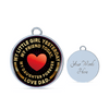 My Little Girl Forever, Love Dad (Yellowish Text) - Silver Finished Circle Bangle Bracelet - podprintz.com