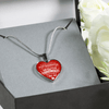 I don't have a Stepdaughter, Silver or Gold Finished Heart Shaped Necklace (White on Red) - podprintz.com