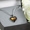 My Daughter, You are Amazing, Silver or Gold Finished Heart Shaped Necklace (Beach at Dawn Edition) - podprintz.com