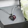 My Daughter, You are Amazing - Silver Finished Heart Necklace (Sunset Beach) - podprintz.com