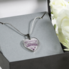 I DON'T HAVE A STEPDAUGHTER, SILVER OR GOLD FINISHED HEART SHAPED NECKLACE AND BANGLE BRACELET (PURPLE ON TRANSPARENT) EO - podprintz.com