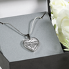 MY DAUGHTER, DADDY LOVES YOU - SILVER FINISHED HEART NECKLACE (BLACK ON TRANSPARENT) - podprintz.com