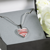 I DON'T HAVE A STEPDAUGHTER, SILVER OR GOLD FINISHED HEART SHAPED NECKLACE AND BANGLE BRACELET (RED ON TRANSPARENT) EO - podprintz.com
