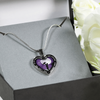 My Daughter, You are Amazing, Silver or Gold Finished Heart Shaped Necklace (Purple Sky Moon Edition) - podprintz.com
