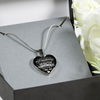 I DON'T HAVE A STEPDAUGHTER, SILVER OR GOLD FINISHED HEART SHAPED NECKLACE AND BANGLE BRACELET (WHITE ON BLACK) EO - podprintz.com