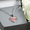 I'll Always Be There, Daddy Loves You, Silver or Gold Heart Shaped Necklace (Red on Transparent) - podprintz.com
