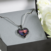 My Daughter, You are Amazing, Silver or Gold Finished Heart Shaped Necklace (Full Moon Beach Black Edition) - podprintz.com