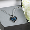 My Daughter, You are Amazing, Silver or Gold Finished Heart Shaped Necklace (Moon & Stars Edition) - podprintz.com