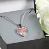 MY DAUGHTER YOU ARE PRECIOUS, SUNSHINE, JOY LOVE MOM - SILVER AND GOLD FINISHED HEART SHAPED NECKLACE AND BANGLE BRACELET (RED ON TRANSPARENT) EO - podprintz.com