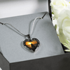My Daughter, You are Amazing, Silver or Gold Finished Heart Shaped Necklace (Sunset Beach Sand Edition) - podprintz.com