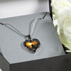 My Daughter, You are Amazing, Silver or Gold Finished Heart Shaped Necklace (Sunset Beach Deck Edition) - podprintz.com