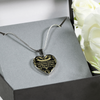 My Daughter, You are Precious (Yellow on Black) - Silver Finished Heart Bangle Bracelet - podprintz.com
