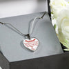 MY DAUGHTER YOU ARE PRECIOUS, SUNSHINE, JOY LOVE DAD - SILVER AND GOLD FINISHED HEART SHAPED NECKLACE AND BANGLE BRACELET (RED ON WHITE) EO - podprintz.com