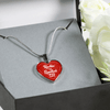 ROCKIN' THE SPOILED, WIFE LIFE - SILVER AND GOLD FINISHED HEART SHAPED NECKLACE (WHITE TEXT ON RED) - podprintz.com