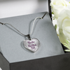 ROCKIN' THE SPOILED, WIFE LIFE - SILVER AND GOLD FINISHED HEART SHAPED NECKLACE (PURPLE TEXT ON TRANSPARENT) - podprintz.com