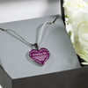 MY DAUGHTER, DADDY LOVES YOU - (PURPLE & WHITE TEXT) SILVER FINISHED HEART NECKLACE - podprintz.com