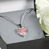 MY DAUGHTER YOU ARE PRECIOUS, SUNSHINE, JOY LOVE DAD - SILVER AND GOLD FINISHED HEART SHAPED NECKLACE (RED ON TRANSPARENT) - podprintz.com