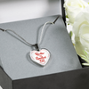 ROCKIN' THE SPOILED, WIFE LIFE - SILVER AND GOLD FINISHED HEART SHAPED NECKLACE (RED TEXT ON WHITE) - podprintz.com