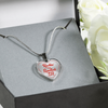 ROCKIN' THE SPOILED, WIFE LIFE - SILVER AND GOLD FINISHED HEART SHAPED BANGLE BRACELET AND NECKLACE (RED TEXT ON TRANSPARENT) EO - podprintz.com