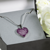 My Daughter, Never Forget, Daddy Loves You Silver or Gold Finished Necklace (White on Purple) - podprintz.com