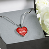 I DON'T HAVE A STEPDAUGHTER, SILVER OR GOLD FINISHED HEART SHAPED NECKLACE AND BANGLE BRACELET (WHITE ON RED) EO - podprintz.com