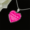 MY DAUGHTER, DADDY LOVES YOU - (PINK & WHITE TEXT) SILVER FINISHED HEART NECKLACE - podprintz.com