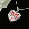 MY DAUGHTER YOU ARE PRECIOUS, SUNSHINE, JOY LOVE MOM - SILVER AND GOLD FINISHED HEART SHAPED NECKLACE (RED ON TRANSPARENT) - podprintz.com