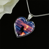 My Daughter, You are Amazing, Silver or Gold Finished Heart Shaped Necklace (Full Moon Beach Edition) - podprintz.com