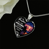 My Daughter, You are Amazing - Silver Finished Heart Necklace (Sunset Beach) - podprintz.com