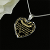 My Daughter, You are Precious (Yellow on Black) - Silver Finished Heart Bangle Bracelet - podprintz.com