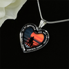 My Daughter, You are Amazing, Silver or Gold Finished Heart Shaped Necklace (Pink Sunset Deck Edition) - podprintz.com