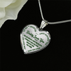 MY DAUGHTER - DADDY LOVES YOU - SILVER FINISHED HEART NECKLACE (GREEN ON TRANSPARENT) - podprintz.com