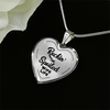 ROCKIN' THE SPOILED, WIFE LIFE - SILVER AND GOLD FINISHED HEART SHAPED BANGLE BRACELET AND NECKLACE (BLACK TEXT ON TRANSPARENT) EO - podprintz.com