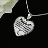 MY DAUGHTER YOU ARE PRECIOUS, SUNSHINE, JOY LOVE MOM - SILVER AND GOLD FINISHED HEART SHAPED NECKLACE (BLACK ON TRANSPARENT) - podprintz.com