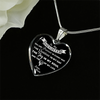 MY DAUGHTER YOU ARE PRECIOUS, SUNSHINE, JOY LOVE MOM - SILVER AND GOLD FINISHED HEART SHAPED NECKLACE (WHITE ON BLACK) - podprintz.com