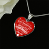 I don't have a Stepdaughter, Silver or Gold Finished Heart Shaped Necklace (White on Red) - podprintz.com