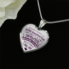 I DON'T HAVE A STEPDAUGHTER, SILVER OR GOLD FINISHED HEART SHAPED NECKLACE AND BANGLE BRACELET (PURPLE ON TRANSPARENT) EO - podprintz.com