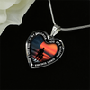 My Daughter, You are Amazing, Silver or Gold Finished Heart Shaped Necklace (Pink Sunset Deck Edition) EO - podprintz.com