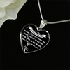 MY DAUGHTER YOU ARE PRECIOUS, SUNSHINE, JOY LOVE DAD - SILVER AND GOLD FINISHED HEART SHAPED NECKLACE (WHITE ON BLACK) - podprintz.com