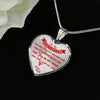 MY DAUGHTER YOU ARE PRECIOUS, SUNSHINE, JOY LOVE DAD - SILVER AND GOLD FINISHED HEART SHAPED NECKLACE AND BANGLE BRACELET (RED ON TRANSPARENT) EO - podprintz.com