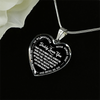 I'll Always Be There, Daddy Loves You, Silver or Gold Heart Shaped Necklace (White on Black) - podprintz.com