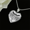 MY DAUGHTER YOU ARE PRECIOUS, SUNSHINE, JOY LOVE DAD - SILVER AND GOLD FINISHED HEART SHAPED NECKLACE (BLACK ON TRANSPARENT) - podprintz.com
