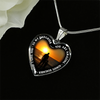 My Daughter, You are Amazing, Silver or Gold Finished Heart Shaped Necklace (Sunset Beach Sand Edition) - podprintz.com